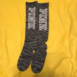Pink Victoria Secret socks